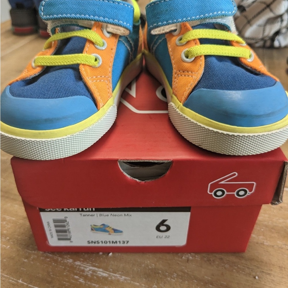 See Kai Run size 6 boys Tanner sneakers in GUC